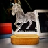 Horse Design Optical Illusion 3D LED Lamp
