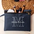 Personalised Canvas Makeup Bag with Name and Initial Design