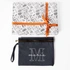 Personalised Canvas Makeup Bag with Name and Initial Design