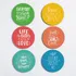 Inspirational Colorful Coaster Set of 6 for Home Decor
