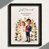 Just Married Personalized Caricature Frame Gift
