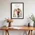 Just Married Personalized Caricature Frame Gift