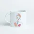 Line Art Thinking Girl Designed Porcelain Mug