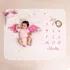 Personalised Baby Milestone Blanket with Angel Wings Design