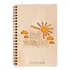 Live Your Life Name Written Motto Wooden Cover Notebook