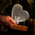 Love Written Led Lamp