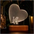 Love Written Led Lamp