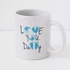 Love You Dad New Father Coffee Cup Gift with Baby Hand Footprint