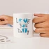 Love You Dad New Father Coffee Cup Gift with Baby Hand Footprint