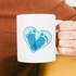 Love You Dad New Father Coffee Cup Gift with Baby Hand Footprint