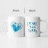 Love You Dad New Father Coffee Cup Gift with Baby Hand Footprint