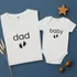 Matching Dad and Baby Footprint T-Shirt and Baby Grow Set
