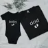 Matching Dad and Baby Footprint T-Shirt and Baby Grow Set