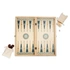 Handcrafted Wooden Backgammon Set with Ethnic Design