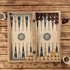 Handcrafted Wooden Backgammon Set with Ethnic Design