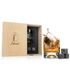 Personalised Whiskey Glass Set with Engraved Wooden Box