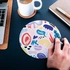 Minimalist Colorful Round Mouse Pad Design