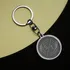 Minimalist Initial Design Round Metal Keychain