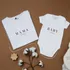 Mom and Baby T-shirt & Baby Body Personalized Matching Set
