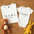 Mom and Baby T-shirt & Baby Body Personalized Matching Set