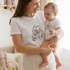 Personalised Mum and Baby Matching Line Art T-shirt Set