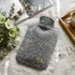 Monogrammed Plush Hot Water Bottle for Couples 14.5 x 8.6