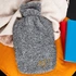 Monogrammed Plush Hot Water Bottle for Couples 14.5 x 8.6