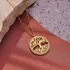 Mythological Tree Pendant Gold Plated Necklace