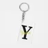Name and Initial Printed Clear Plexiglass Keychain