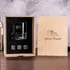 Personalised Whiskey Glass Set with Wooden Box and Cooling Stones