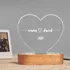 Name Personalized Minimal Heart Shaped Led Lamp