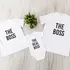 New Parents' Special The Boss Print 3-Piece Family T-Shirt Combo