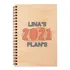 New Year Gift Personalised Wooden Covered Notebook