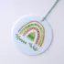 New Year Rainbow Designed Personalized Pine Tree Ornament