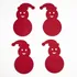 New Year's Snowman 4-Piece Serving Set for Holiday Dining