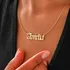 Old English Font Silver Name Necklace
