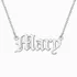 Old English Font Silver Name Necklace