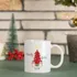 Personalised Christmas Pine Tree Designed Porcelain Mug Cup
