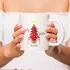 Personalised Christmas Pine Tree Designed Porcelain Mug Cup