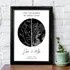 Personalised Sky and Earth Map Designed Gift Frame