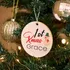 Personalized 1st Christmas MDF Tree Ornament