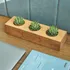 Personalized 3 Slots Wooden Planter