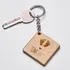 Personalized Baby Birth Info Wooden Keychain