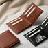 Personalized Bifold Leather Wallet – Custom Inside Cover with Photo, Name & Message