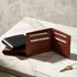 Personalized Bifold Leather Wallet – Custom Inside Cover with Photo, Name & Message