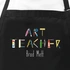 Personalised Art Teacher Black Apron with Name