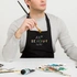 Personalised Art Teacher Black Apron with Name