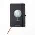 Personalized Black Notebook with Globe Design