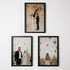 Personalized Black Self Adhesive Photo Frame Set for 3 Photos