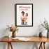 Personalised Caricature Kitchen Frame for Couples